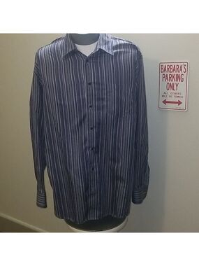 TOSCANO CASUAL STRIPE SHIRT SZ XXL